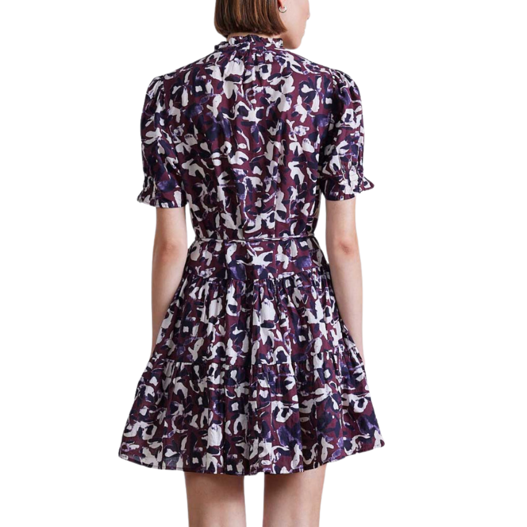 Las Alturas Mini Dress in Aqua Di Fiore Fig