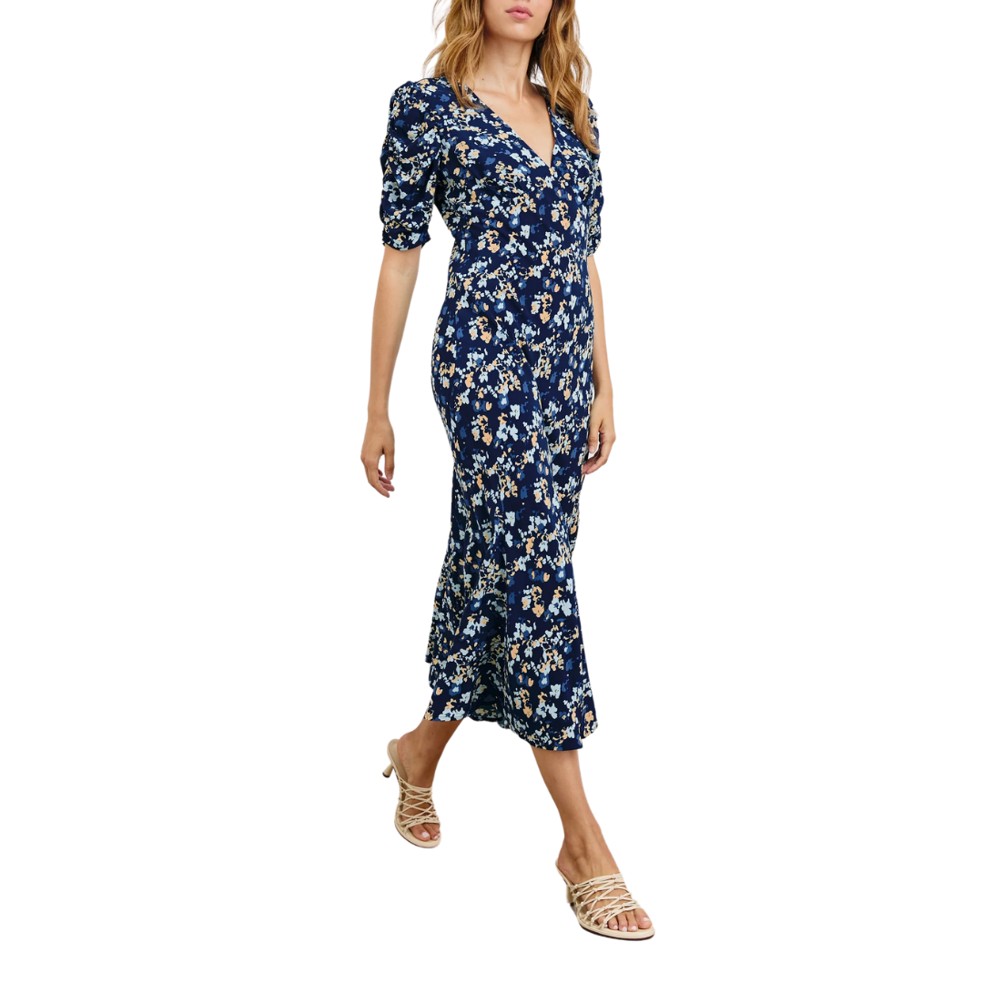 Zariah Dress in Navy Floral