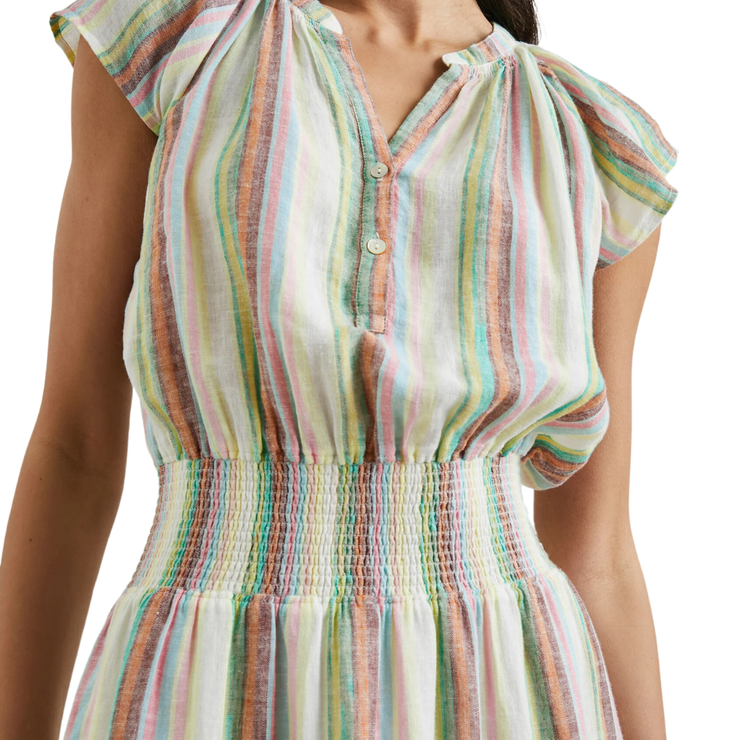 Augustine Dress in Palais Stripe