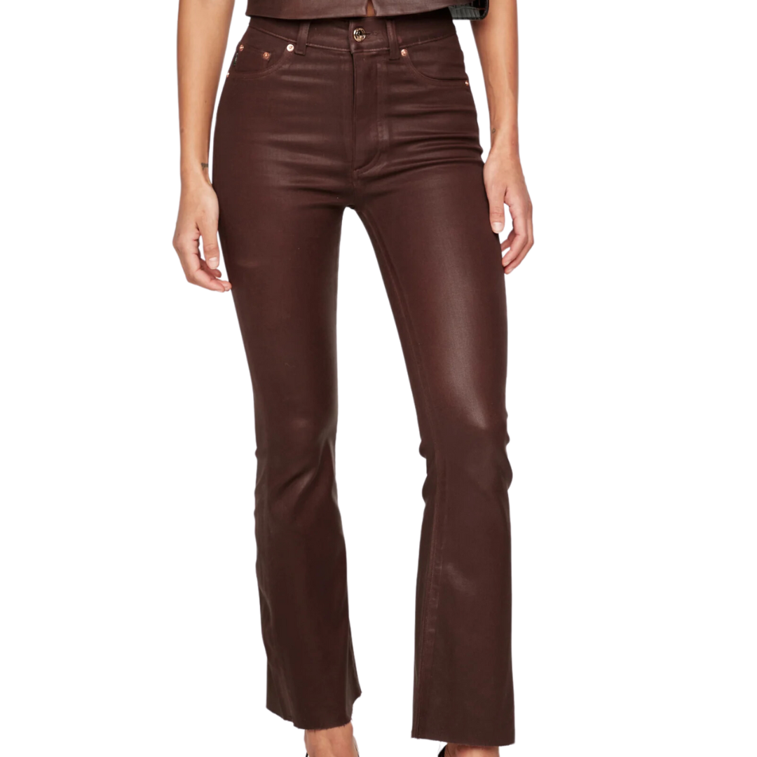 Bridget Boot High Rise Instasculpt Crop Jeans in Walnut