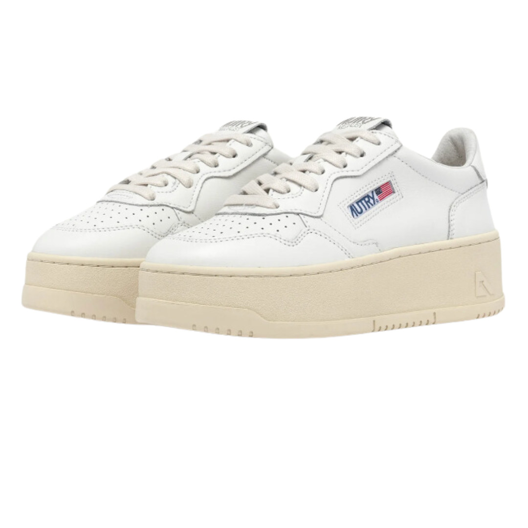 Medalist Platform Sneakers in White