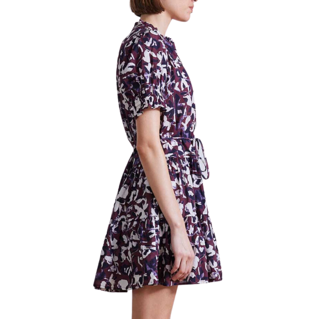 Las Alturas Mini Dress in Aqua Di Fiore Fig