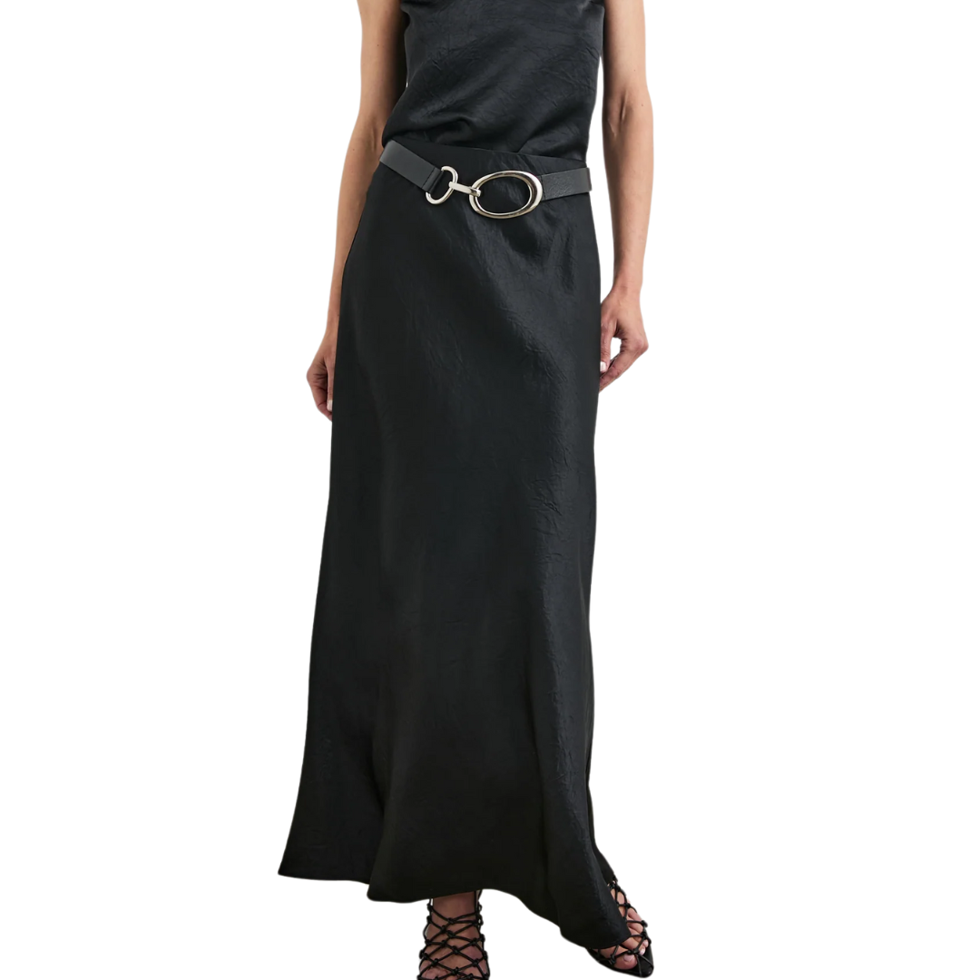 Romina Skirt in Black Crinkle