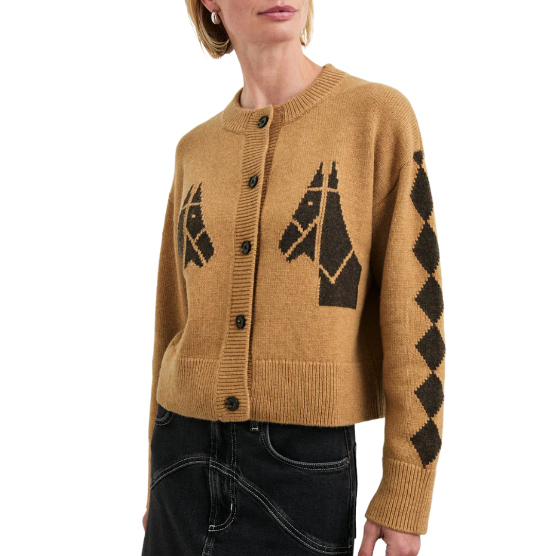 Mavie Cardigan in Camel Stables