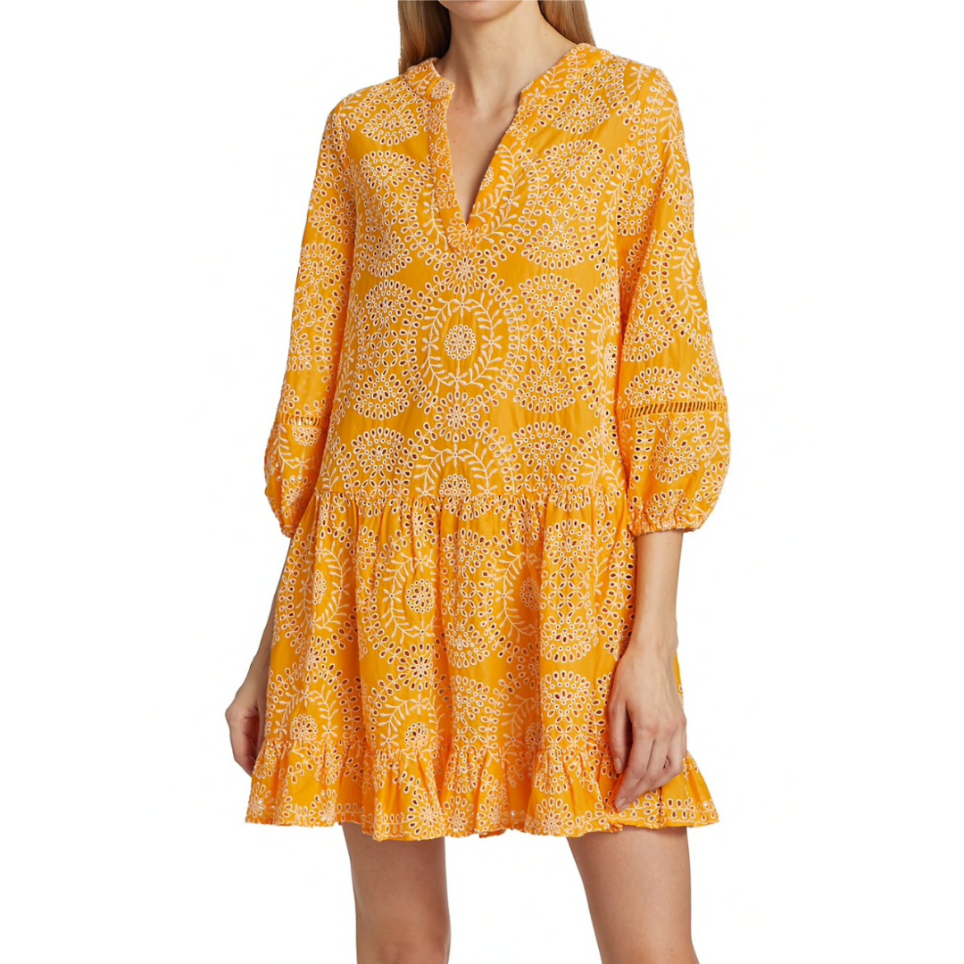 shoshanna umbrella mini dress Shoshanna Umbrella Minidress in Marigold Online at Green Envy