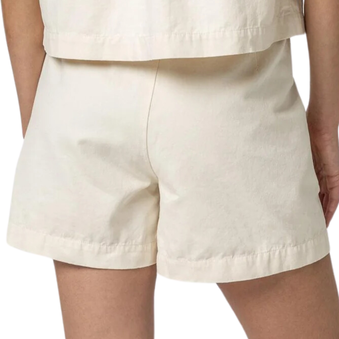 Belted Canvas Shorts in Ecru