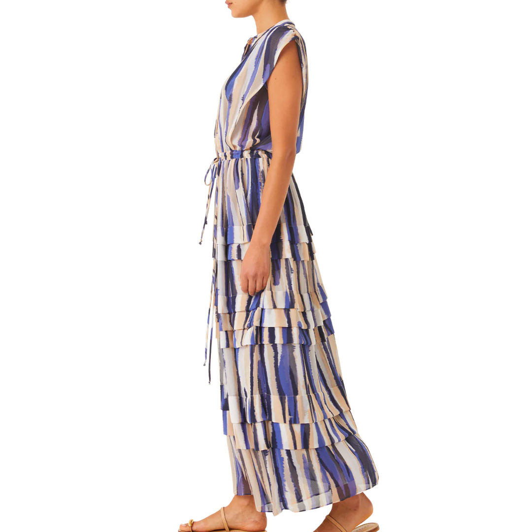 Ulricha Dress in Striped Instinct