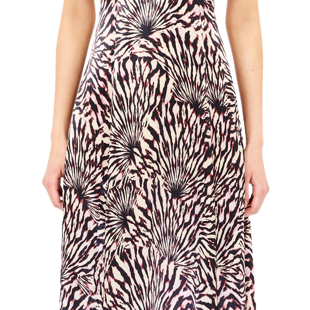 Oriana Sleeveless Satin Dress in Rhodonite