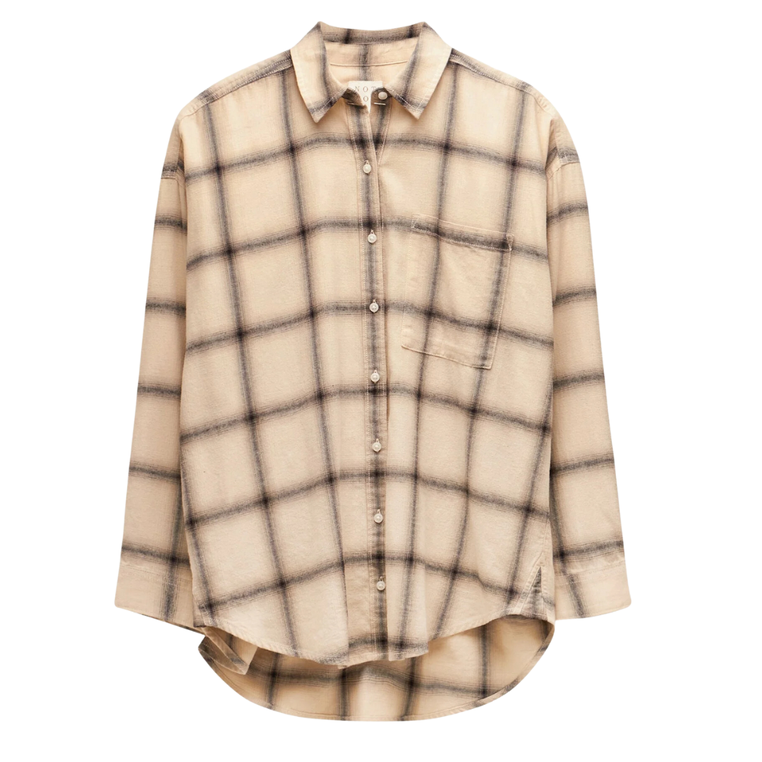 Bella Flannel Shirt in Cream
