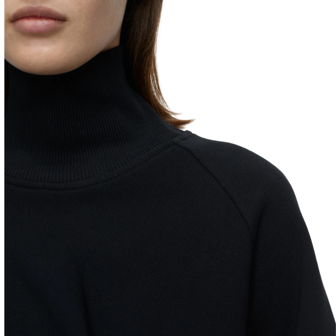 Draped Turtleneck in Black