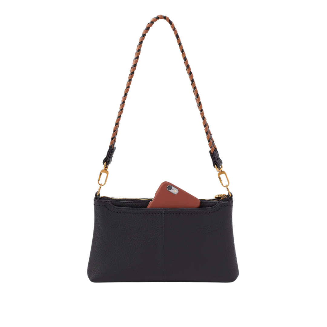 Darcy Crossbody in Black and Tan