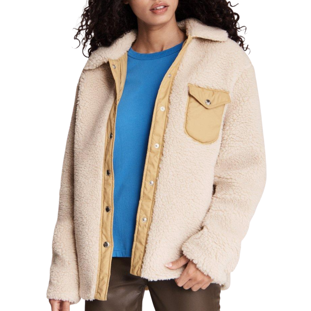 Rag and Bone Elliot Sherpa Shirt Jacket - Front View