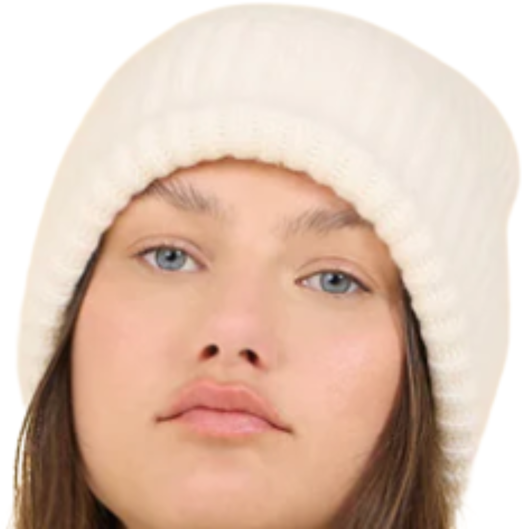 Pacific Cashmere Beanie in Ivory