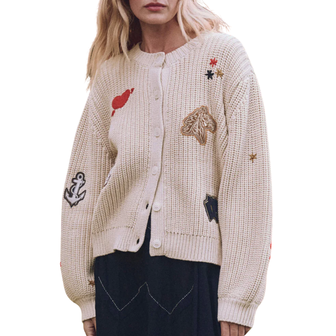 The Collegiate Cardigan in Natural