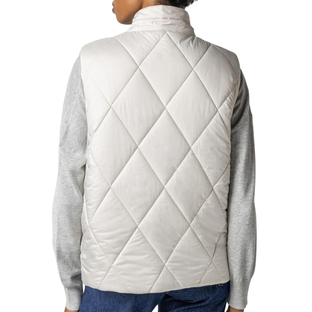 Reversible Snap Front Vest in Opal
