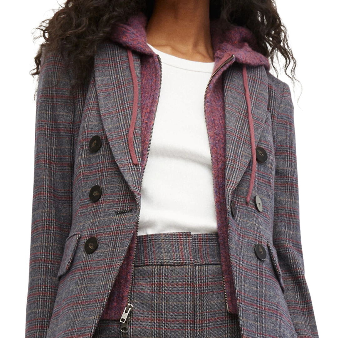 Rivalia Cotton-Alpaca Blend Dickey in Red Multi