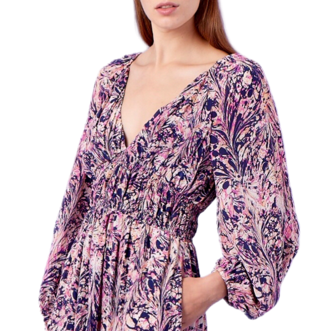 Lauren Dress in Marble Splatter