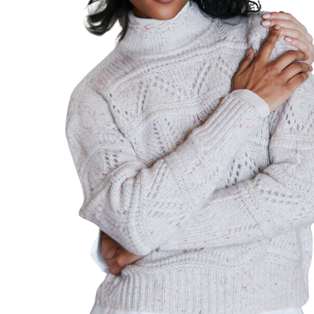 Chunky Wavy Pointelle in Confetti