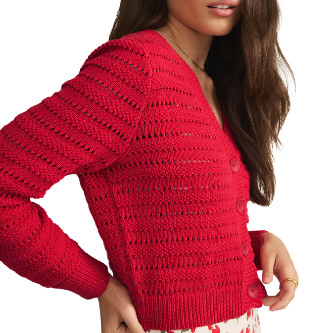 Romance Cardigan in Cherry