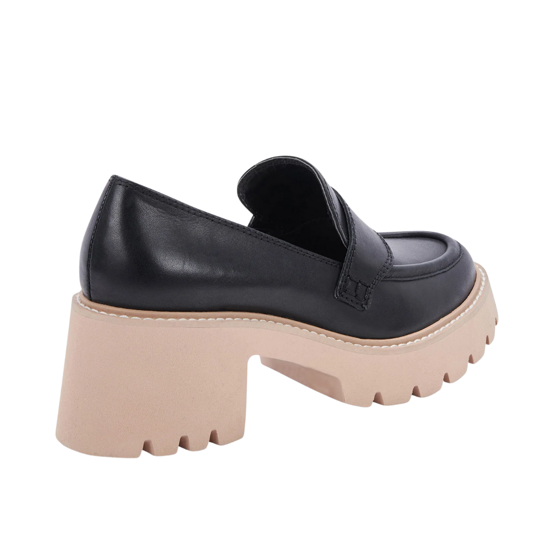 Halona Loafers in Black Leather