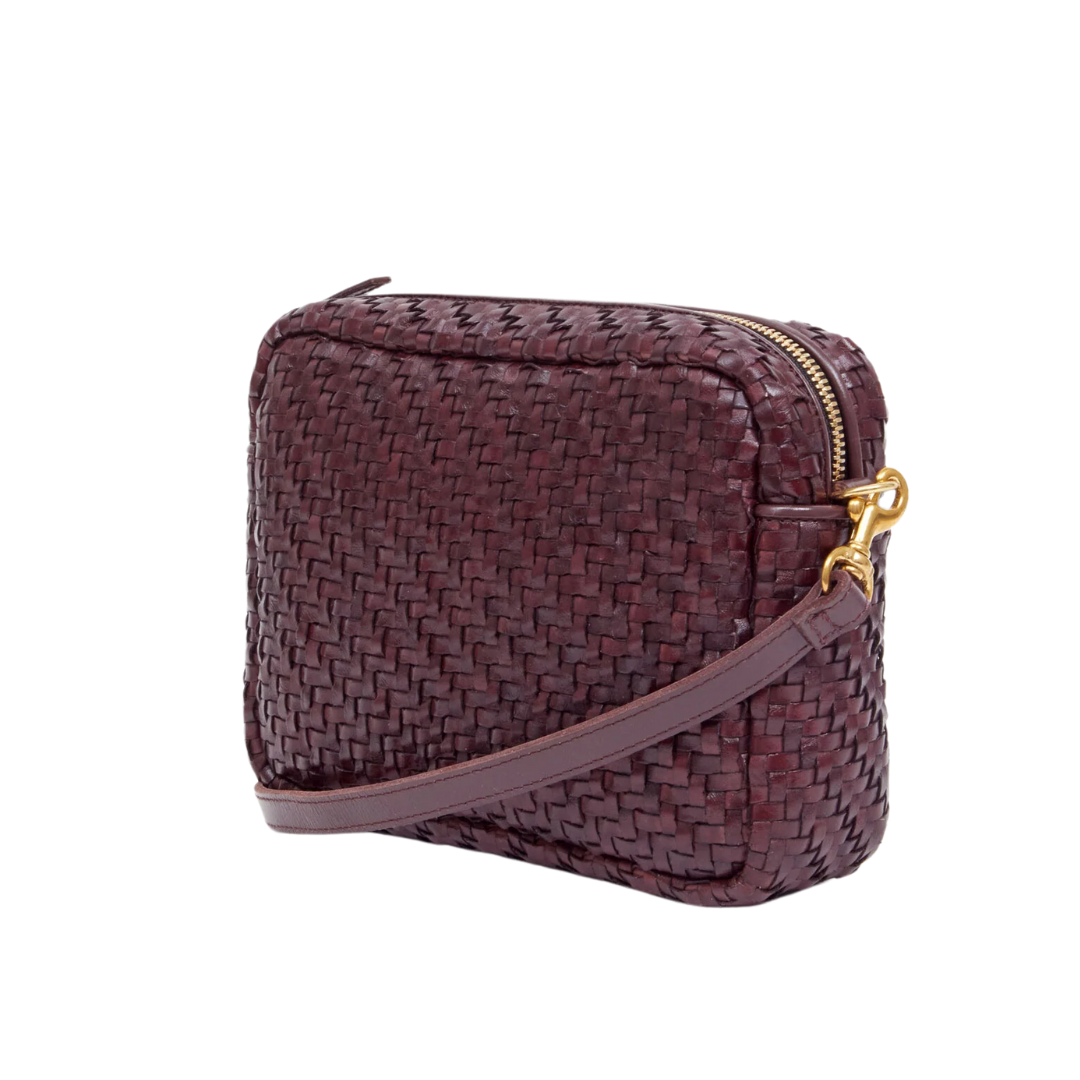 Midi Sac in Plum Woven Zig Zag