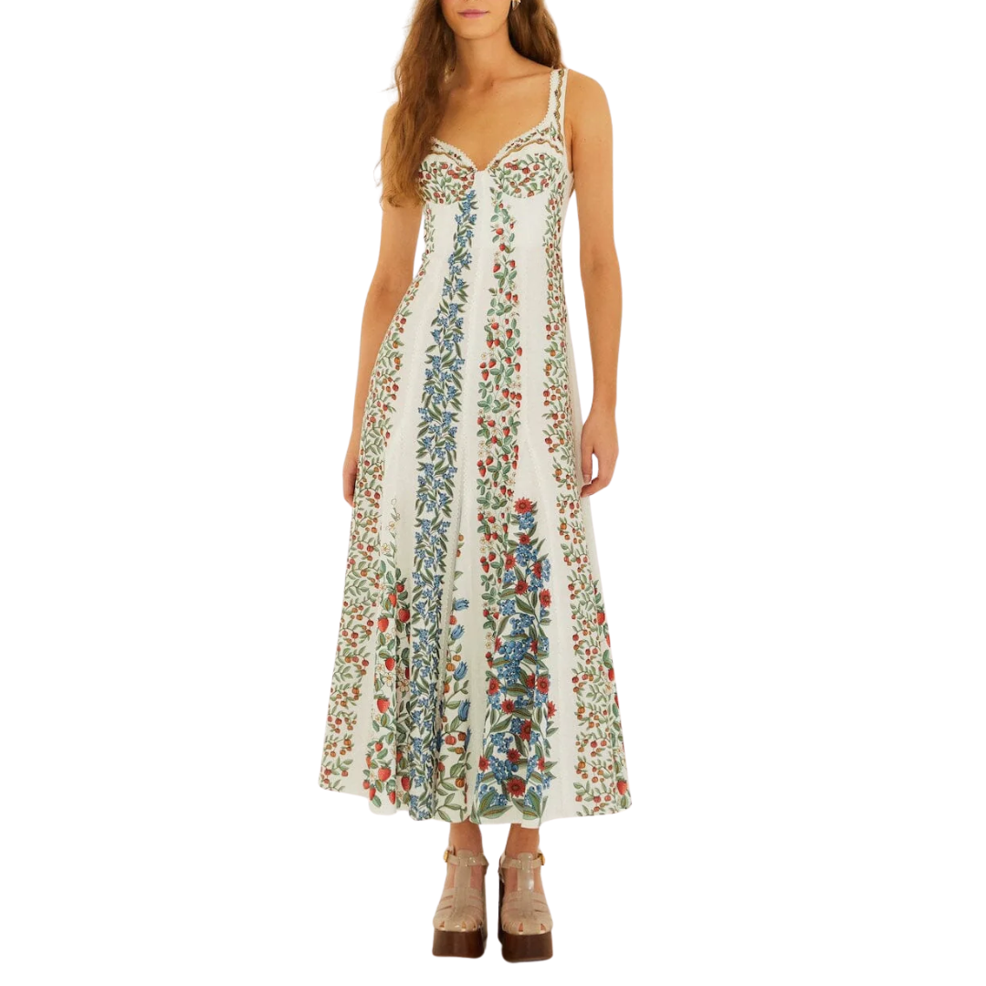 FARM Rio US Fruit Beauty Maxi Dress in Off-White