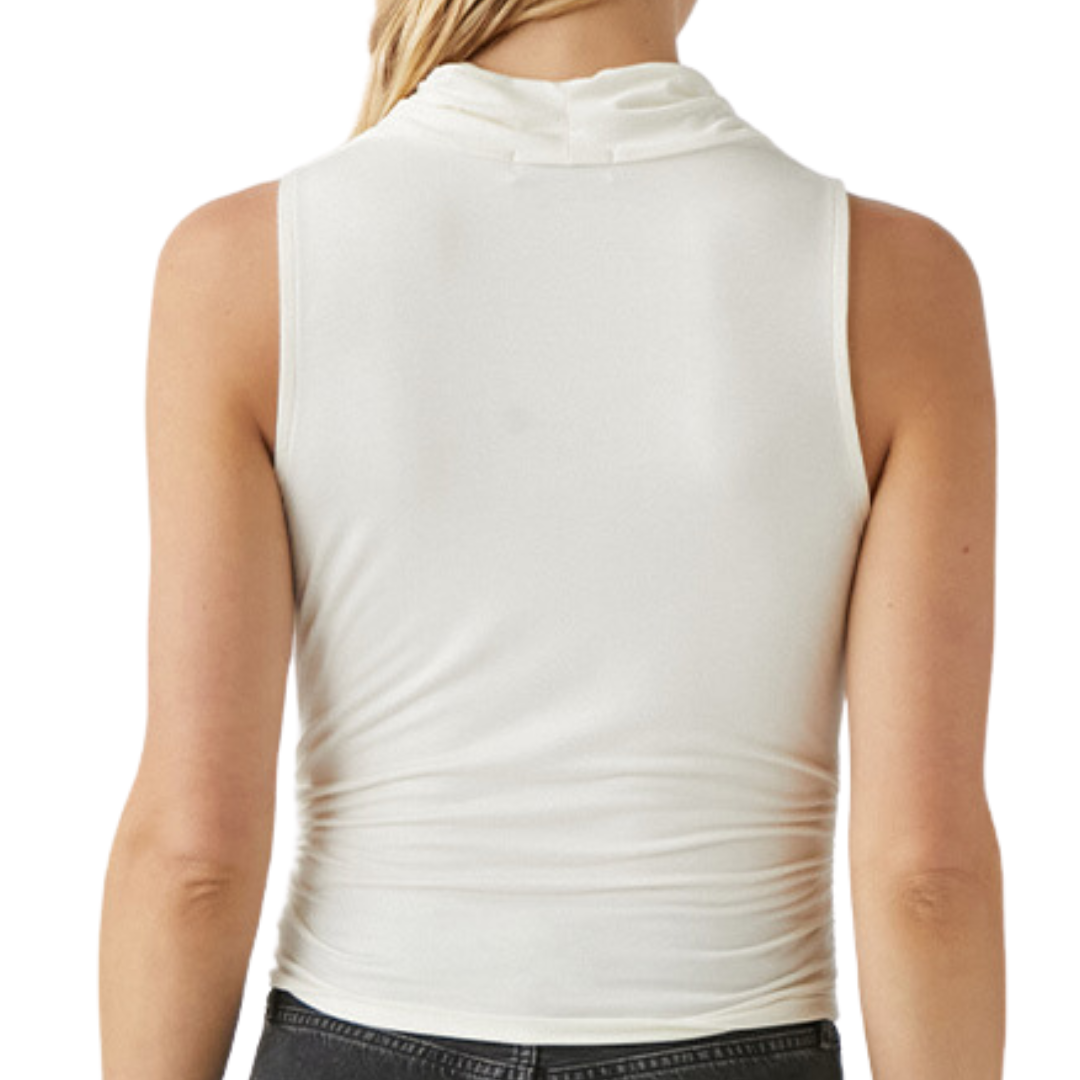 Anita Mock Neck Tank in Chalk
