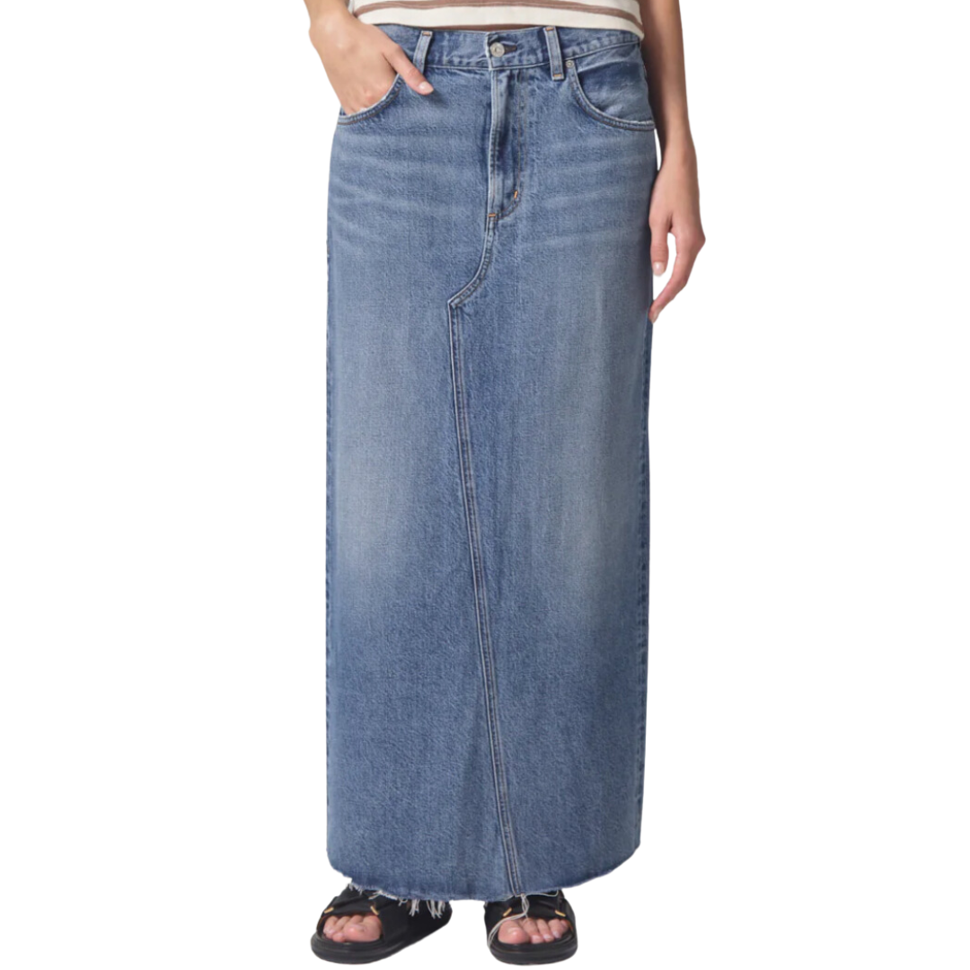 Circolo Reworked Maxi Skirt in Glisten