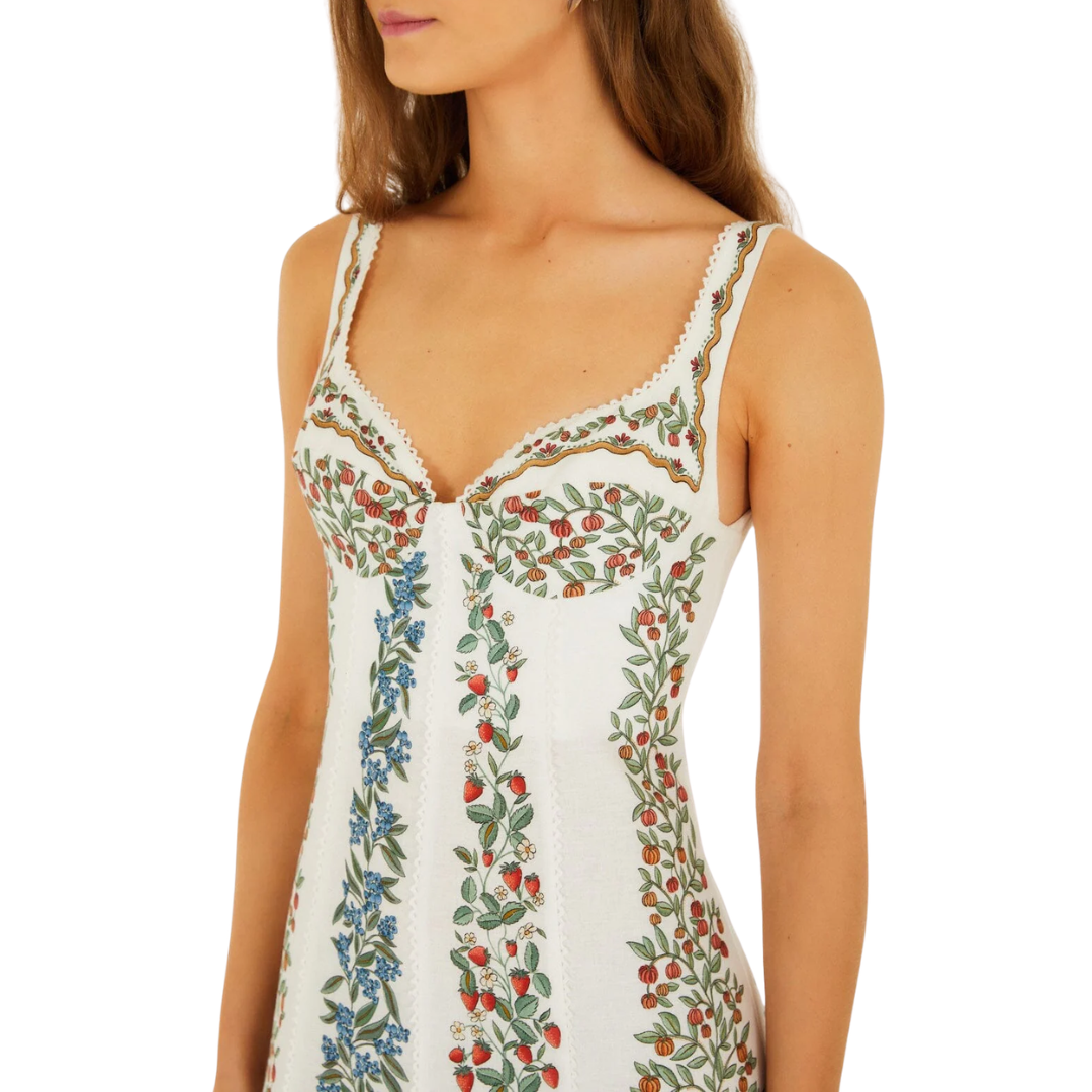 Fruit Beauty Maxi Dress in Off-White