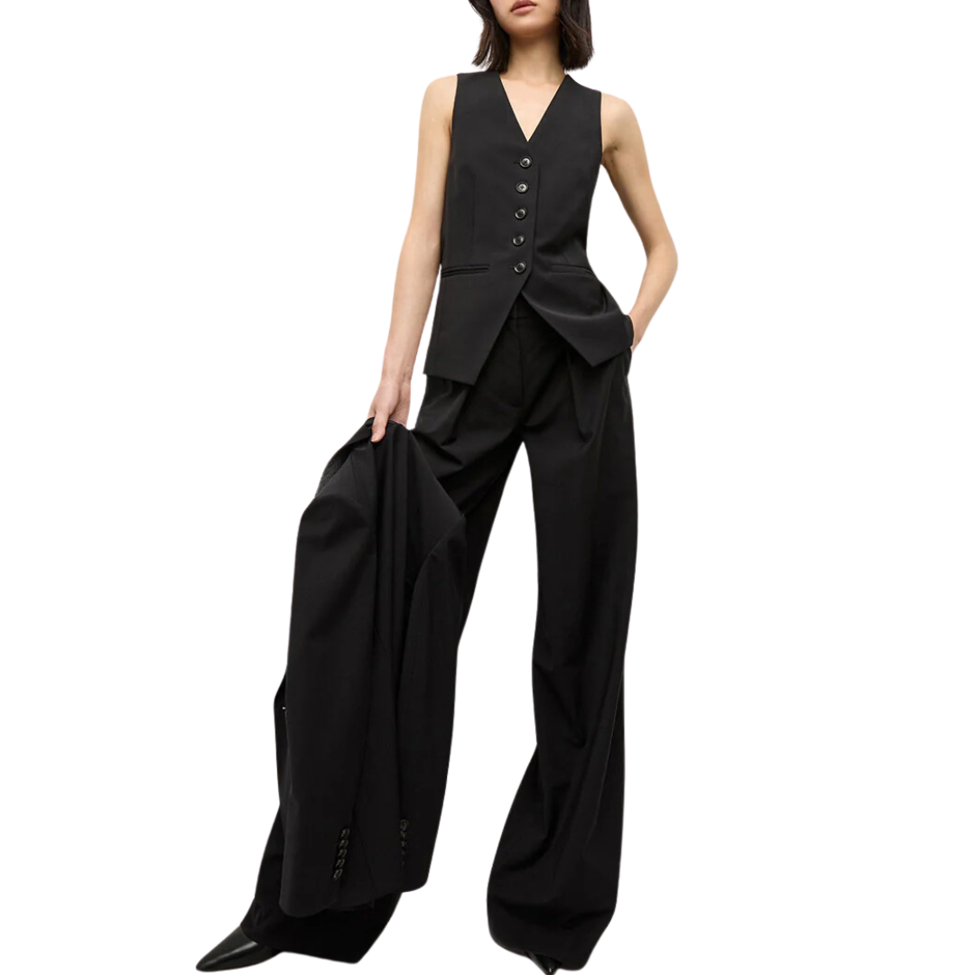 Sonia Wide-Leg Pant in Black
