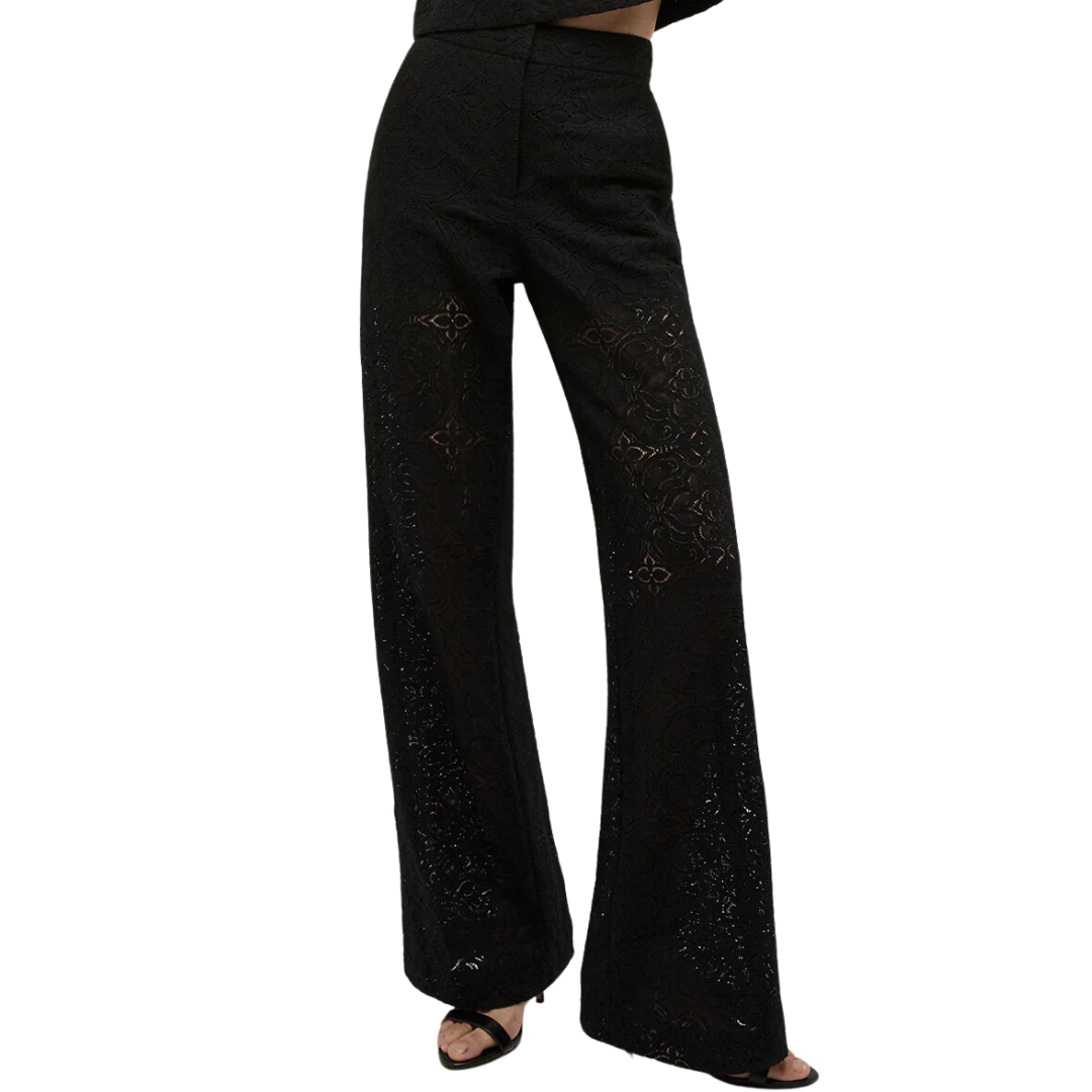 Veronica Beard Tonelli Lace Pant in Black