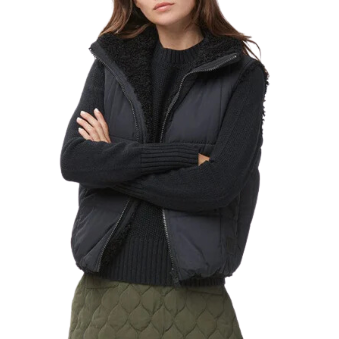 Sonja Reversible Short Vest in Black