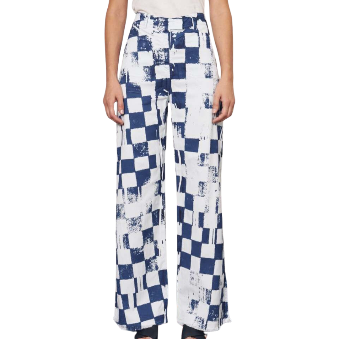 Tripoli Pant in Ice Blue & Midnight