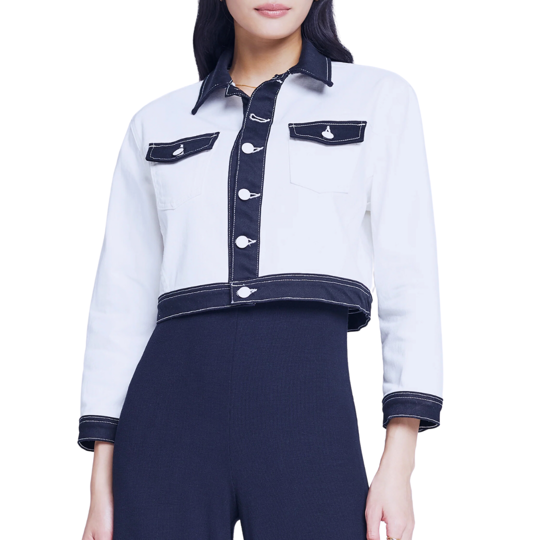 Koda Jacket in White/Black
