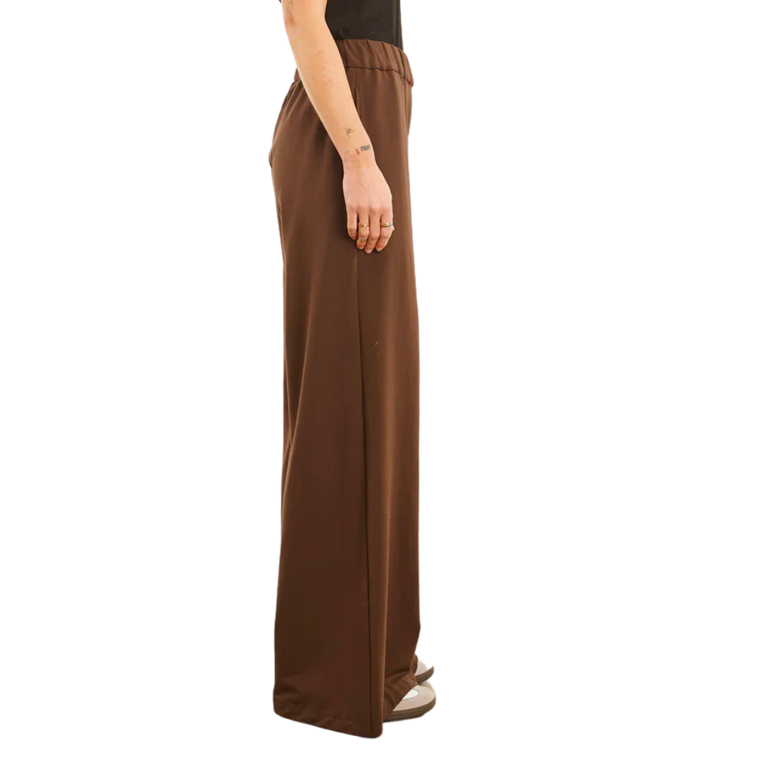 Wide Leg Pant in Dark Chocolate