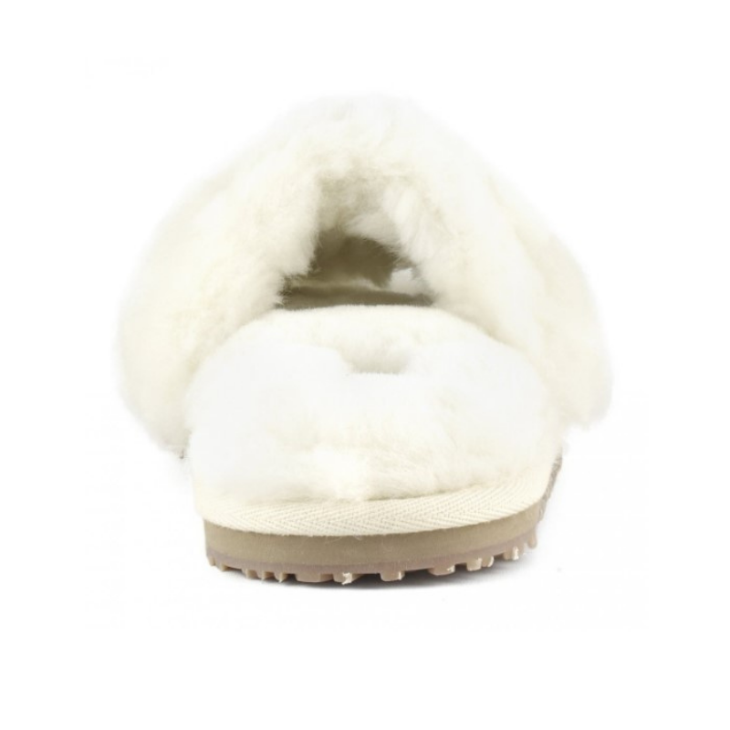 Sheepskin Slide Slipper in Vanilla