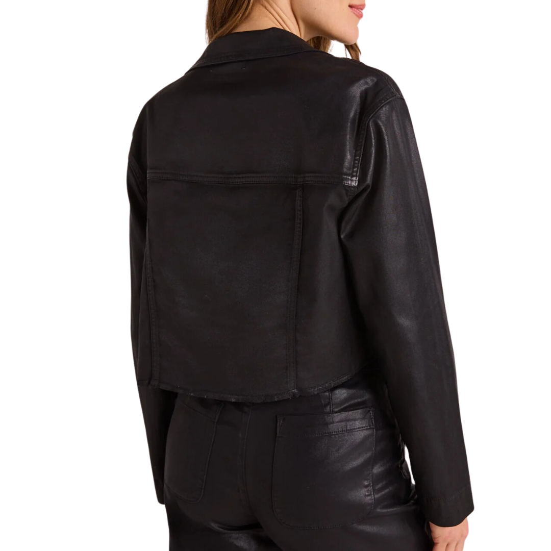 Billie Cropped Jacket in Black