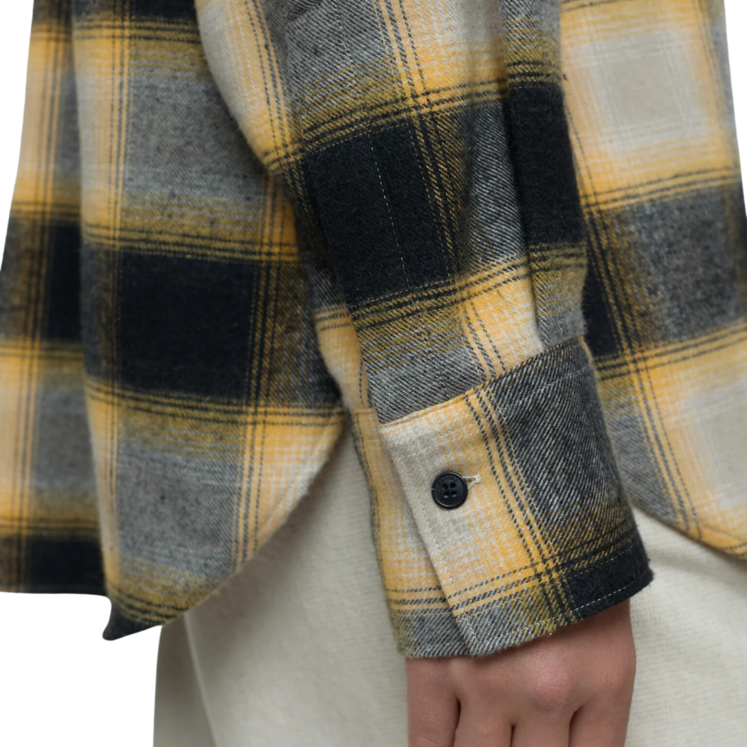 Chequered Shirt Blouse in Irish Orange