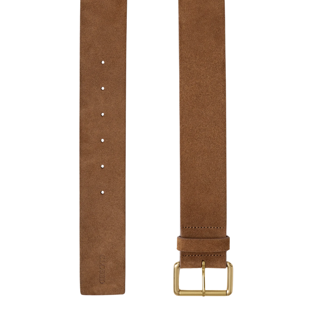 Suede Belt in Dark Brown
