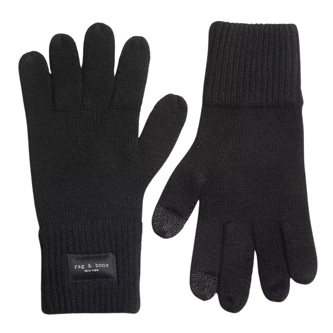 Blake Knit Gloves in Black
