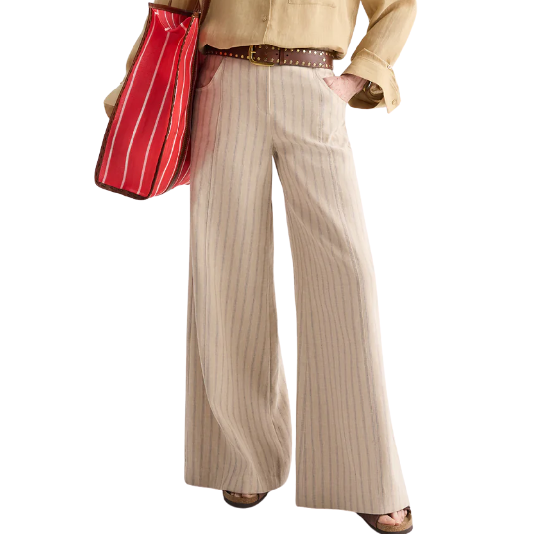 Demie Pant in Ecru Multi
