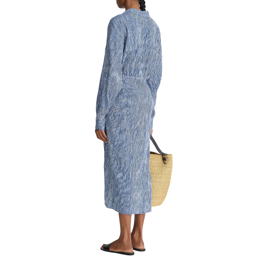 Airy Alexia Wrap Dress in Painted Marseille Stripe