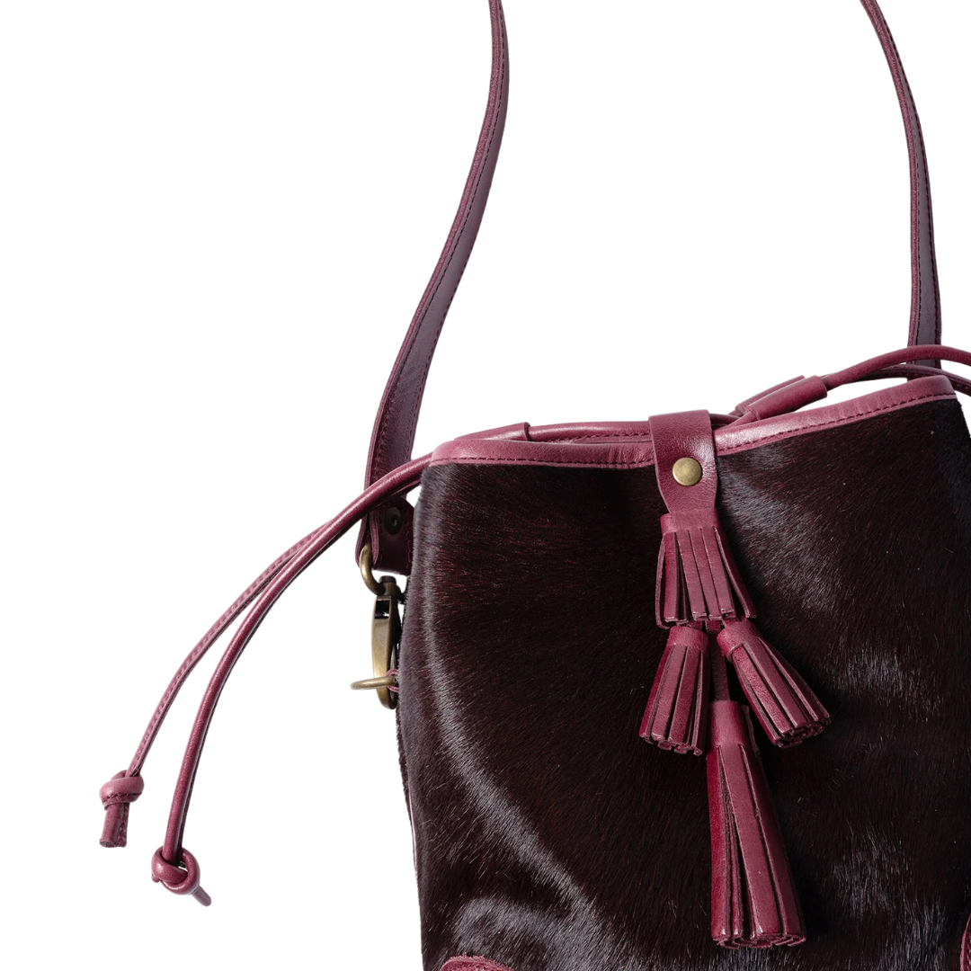 Pony Fortune Teller Bag in Dark Cherry