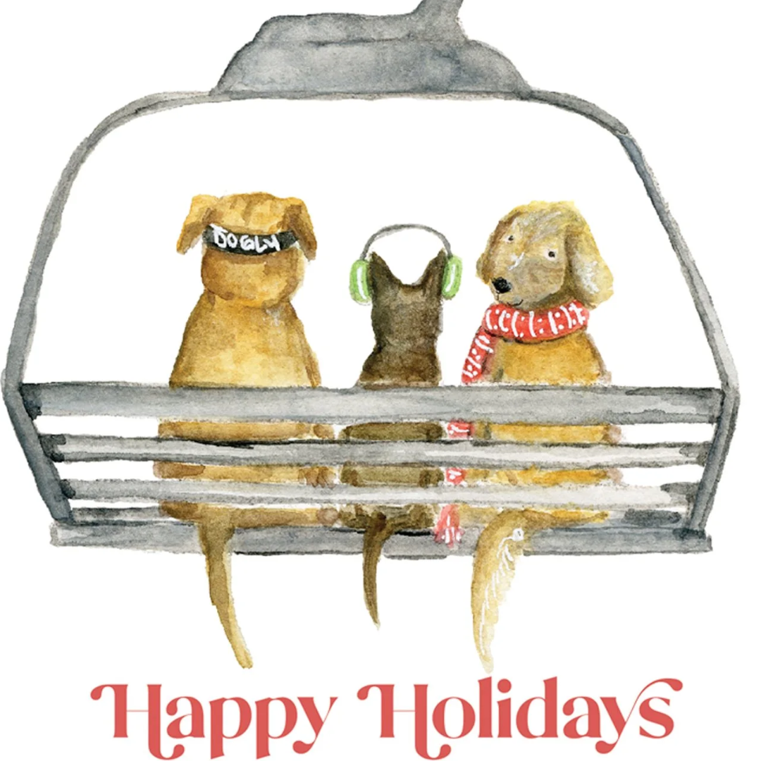 Dog Ski Lift Card