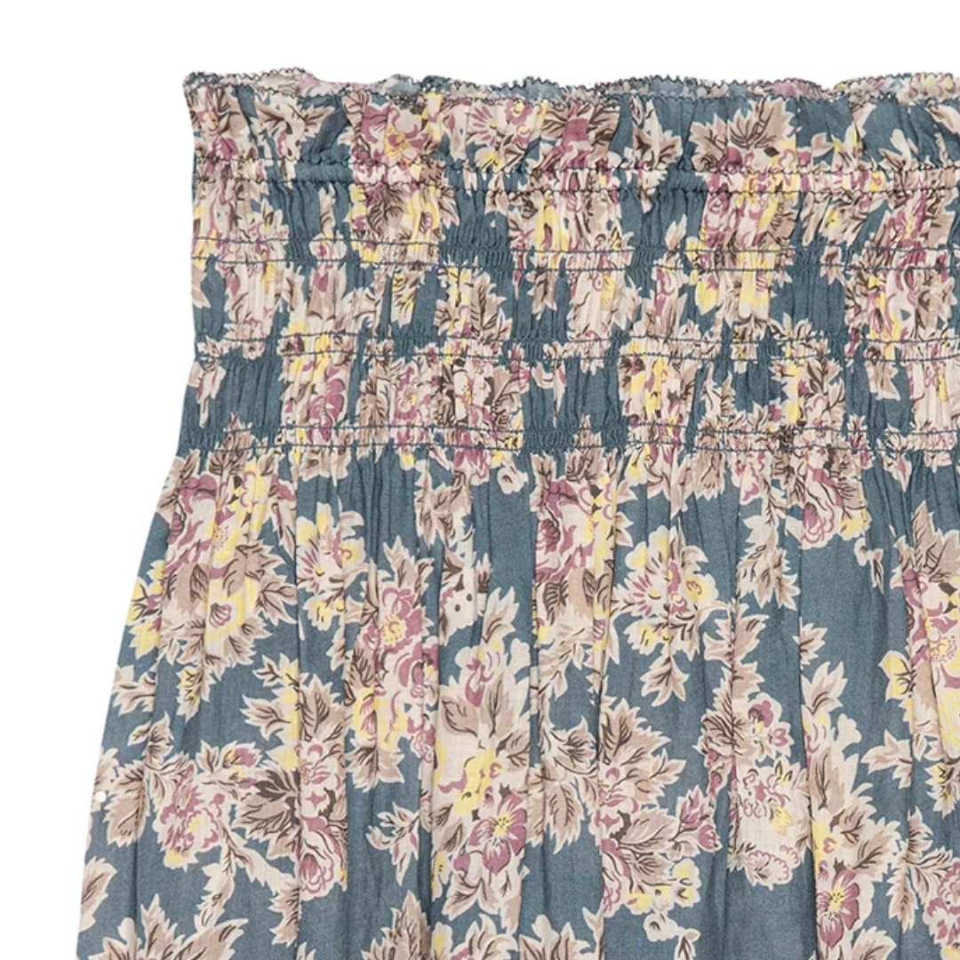 The Canary Skirt in Indigo Floral