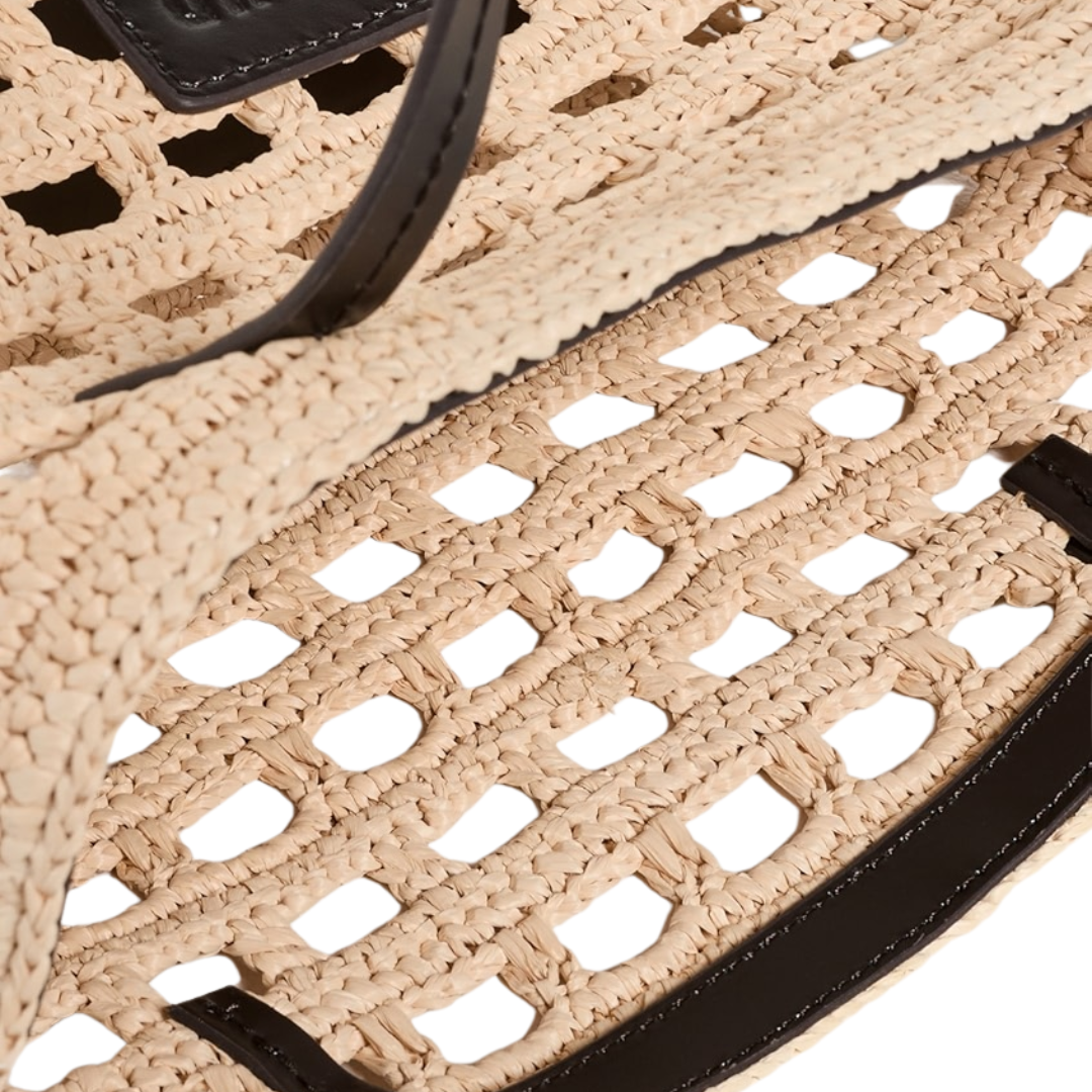 Christos Mini Tote in Raffia Crochet