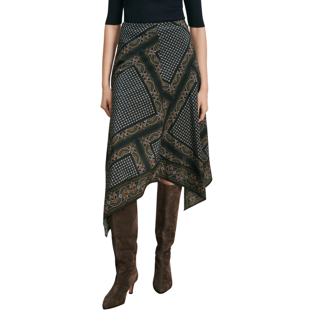 Hartley Skirt in Heritage Navy Multi