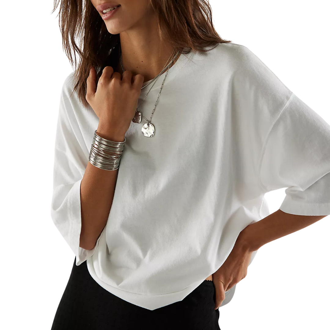 We The Free Perfect Oversized Tee in White