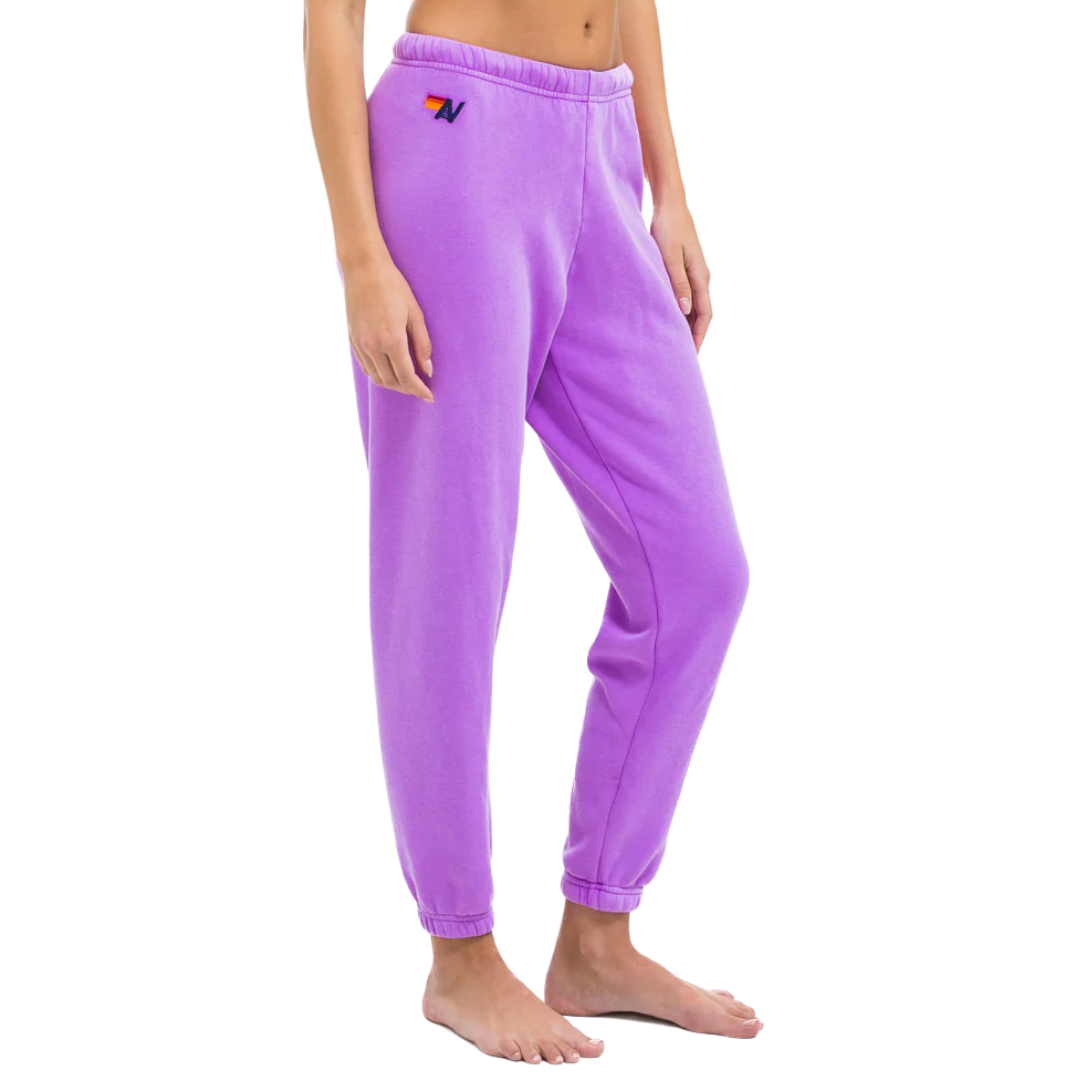 5 Stripe Sweatpants in Neon Purple/Neon