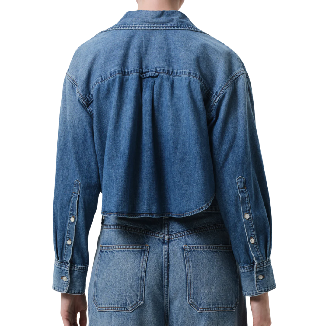 Ana Cropped Shirt in Somerset